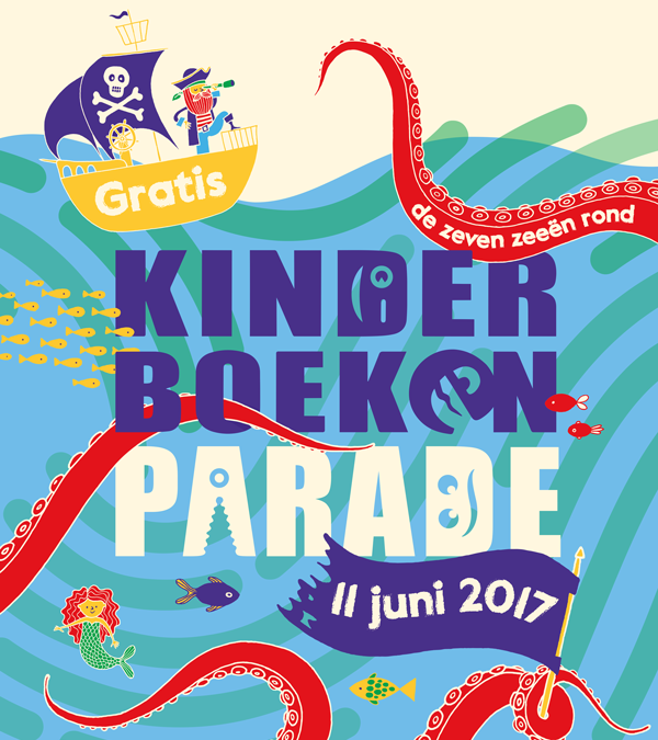 Poster voor de Kinderboekenparade in Den Haag